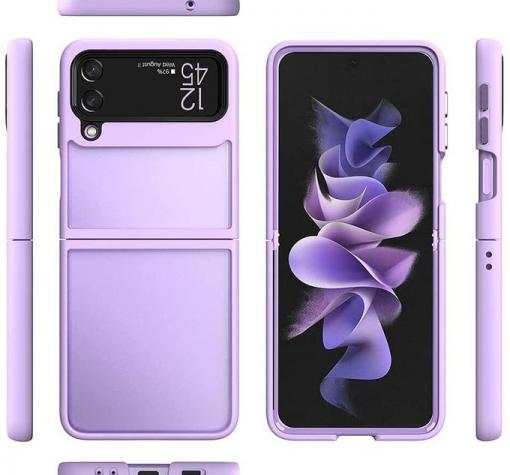 Луксозен гръб / кейс / за Samsung Galaxy Z Flip3 5G - лилав — снимка 2