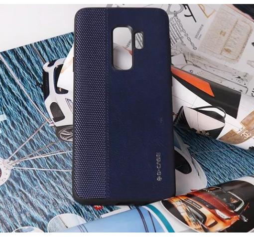Луксозен кожен гръб G-Case Earl Series за Samsung Galaxy S9 Plus G965 - син — снимка 2