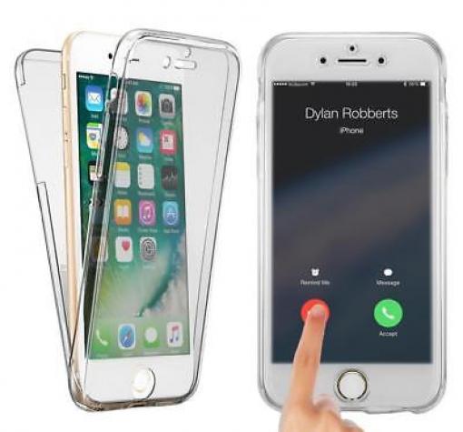 Силиконов калъф / гръб / TPU 360° за Apple iPhone X - прозрачен / 2 части / лице и гръб