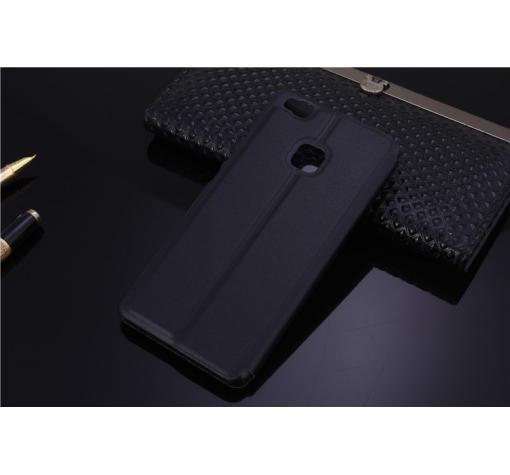 Кожен калъф Flip тефтер S-view със стойка за Huawei P10 Lite - Flexi / черен — снимка 2