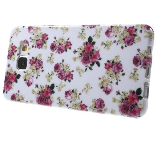 Силиконов калъф / гръб / TPU за Samsung Galaxy A5 2016 A510 - бял / рози — снимка 2