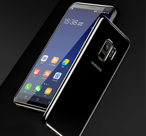 Луксозен гръб TOTU Design CRYSTAL COLOUR Series за Samsung Galaxy S9 G960 - прозрачен / черен кант — снимка 2