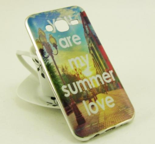 Луксозен ултра тънък силиконов калъф / гръб / TPU Ultra Thin за Samsung Galaxy J5 J500 - You are my summer love — снимка 2