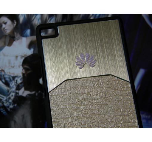 Луксозен твърд гръб Hybrid Case за Huawei Ascend P8 Lite / Huawei P8 Lite - златист — снимка 4