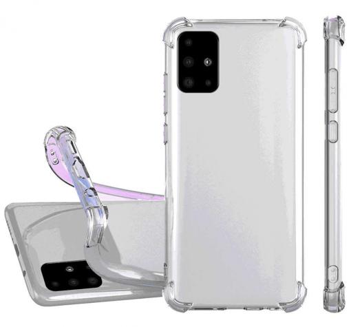 Удароустойчив силиконов калъф за Samsung Galaxy A71 - прозрачен