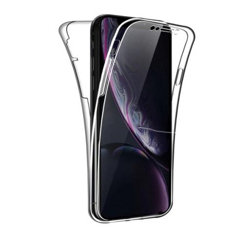 Силиконов калъф / гръб / TPU 360° за Xiaomi Mi 9 Lite - прозрачен / 2 части / лице и гръб