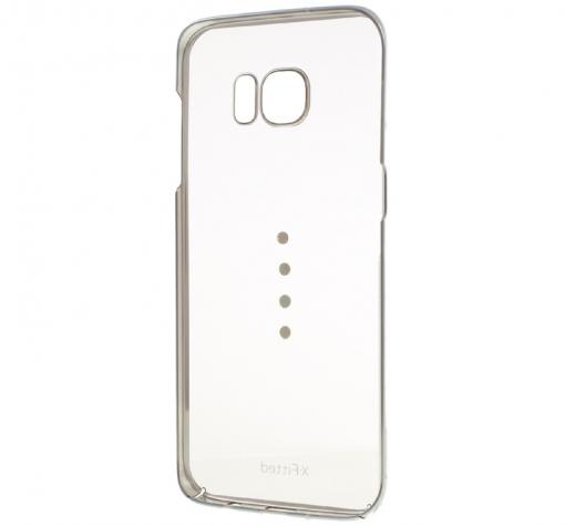 Луксозен твърд гръб X-FITTED Swarovski Diamond за Samsung Galaxy S7 Edge G935 - прозрачен със сребрист кант / Crystal Icon Pro Diamond — снимка 3