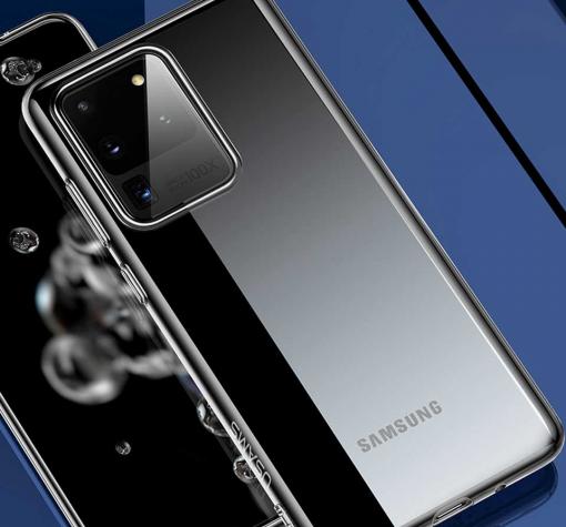 Луксозен силиконов гръб USAMS Janz Series за Samsung Galaxy S20 Ultra - прозрачен — снимка 2