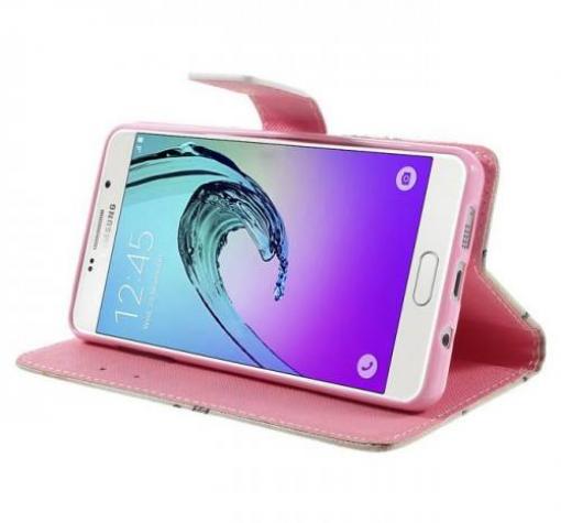 Кожен калъф Flip тефтер със стойка за Samsung Galaxy A5 2016 A510 - бял / капан за сънища — снимка 3