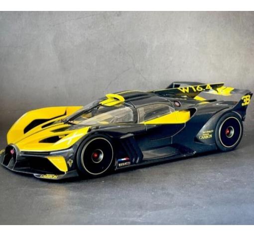 Метална кола с отварящи се врати капаци светлини и звуци Bugatti Bolide 1:24 — снимка 2