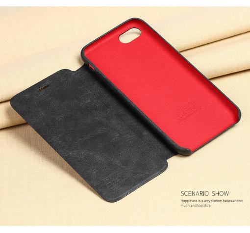 Луксозен кожен калъф Flip тефтер със стойка X-level Extreme за Apple iPhone 7 - черен — снимка 3