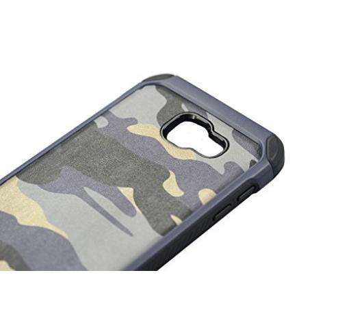 Твърд гръб със силиконов кант Camo Series за Samsung Galaxy S7 Edge G935 - синьо-сив / камуфлаж — снимка 4