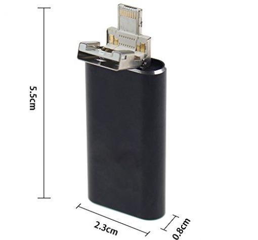 USB Flash памет 4in1 OTG / Type C / Micro USB / iPhone / Android - 64GB / черен — снимка 2