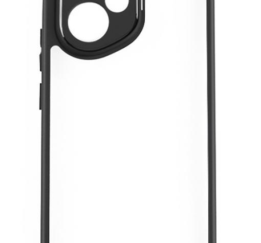 Луксозен твърд гръб / кейс / Protective Case за Honor 400 5G - прозрачен / черна рамка