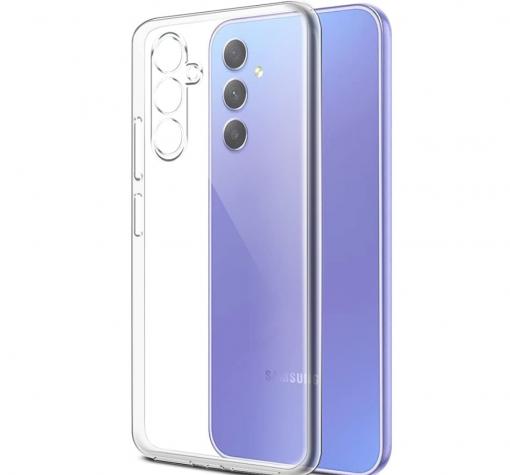 Луксозен силиконов калъф / гръб / TPU кейс за Samsung A34 5G - прозрачен кейс със защита за камерата — снимка 3