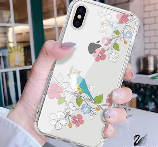Силиконов калъф / гръб / TPU за Apple iPhone XR - прозрачен / птички / 1