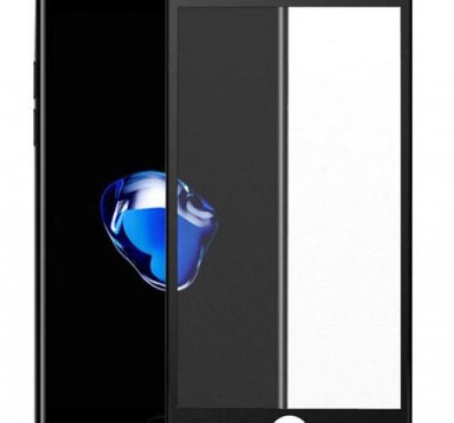 5D full cover Tempered glass screen protector Apple iPhone 7 Plus / iPhone 8 Plus / Извит стъклен скрийн протектор Apple iPhone 7 Plus / iPhone 8 Plus - черен мат