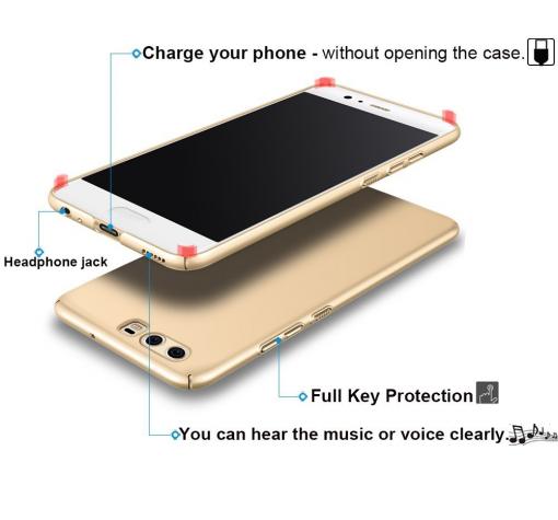 Луксозен твърд гръб за Huawei P10 Plus - златист — снимка 3