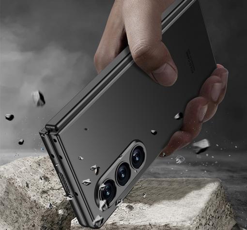 Луксозен гръб / кейс / Elegant Case за Samsung Galaxy Z Fold 7 - черен — снимка 2