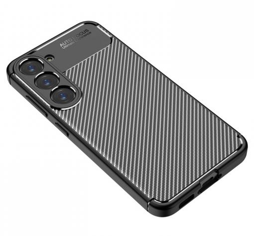 Луксозен силиконов калъф / гръб / кейс TPU case Auto Focus за Samsung Galaxy S23 Plus 5G - черен кейс / Carbon — снимка 2