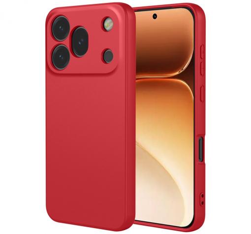 Силиконов калъф / кейс за Honor 600 Pro - Червен гръб със защита за камерата — снимка 2