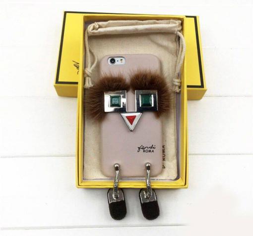 Луксозен силиконов калъф / гръб / TPU 3D FENDI за Apple iPhone 7 Plus / iPhone 8 Plus - бежов — снимка 2