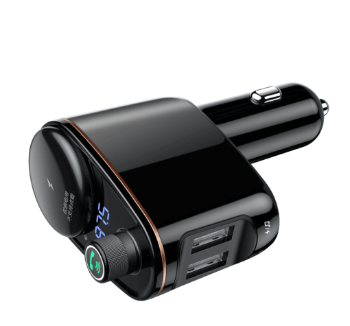 MP3 - FM Wireless transmiter BASEUS Locomotive CCALL-TRH01 Bluetooth 4.2 / 2xUSB, QC 3.4A / FM трансмитер за кола — снимка 2