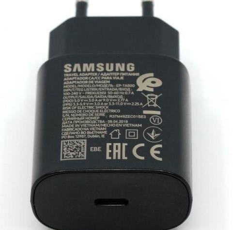 Оригинално зарядно / адаптер / за Samsung Galaxy A14 5G Super Charge 25W Type-C - черно — снимка 2