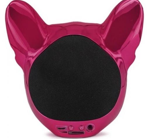 Тонколона Dog Head Bluetooth / Dog Head Bluetooth Wireless Stereo Speaker - цикламена — снимка 2