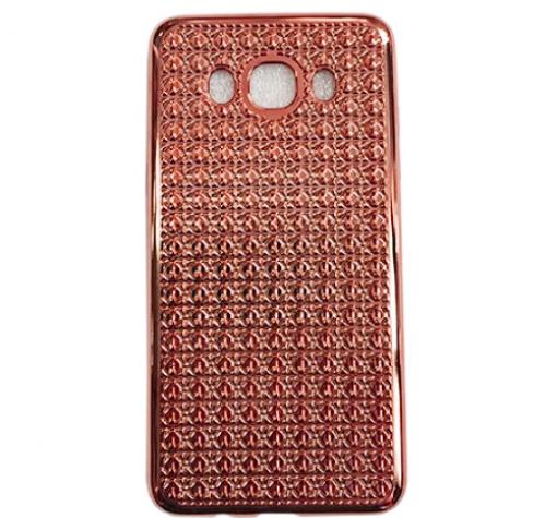 Луксозен силиконов калъф / гръб / TPU за Samsung Galaxy J5 2016 J510 - розов / релефен