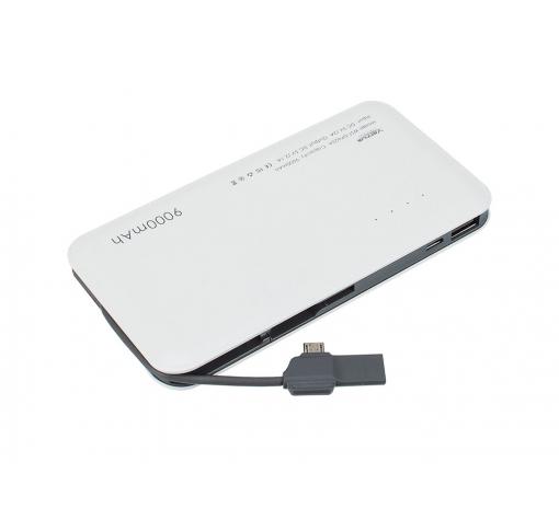 Универсална външна батерия Vennus / Universal Power Bank Vennus / Micro USB Data Cable 8000mAh - бяла — снимка 3