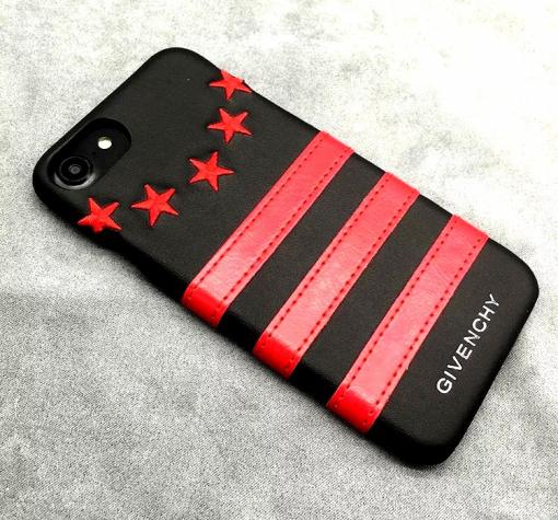 Оригинален гръб GIVENCHY за Apple iPhone 6 / iPhone 6S - черен / червени ленти — снимка 2
