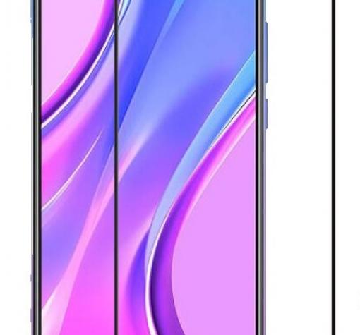 5D full cover Tempered glass Full Glue screen protector Xiaomi Redmi 9C / Извит стъклен скрийн протектор с лепило от вътрешната страна за Xiaomi Redmi 9C - черен