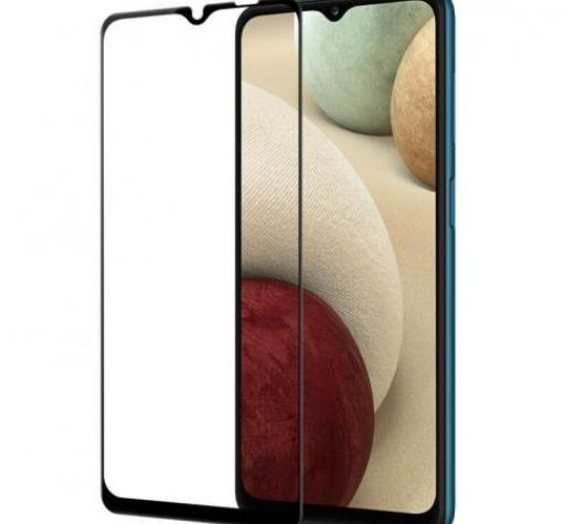 9D full cover Tempered glass Full Glue screen protector Samsung Galaxy A02s / Извит стъклен скрийн протектор с лепило от вътрешната страна за Samsung Galaxy A02s - черен