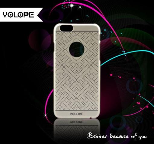 Заден предпазен твърд гръб / капак / Yolope Golden Series за Apple iPhone 6 4.7" - златен / Art 1