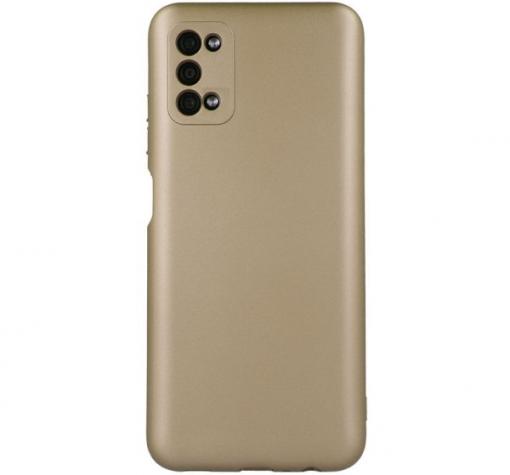 Силиконов калъф / гръб / TPU кейс Metallic Cover за Samsung Galaxy A03s - златист