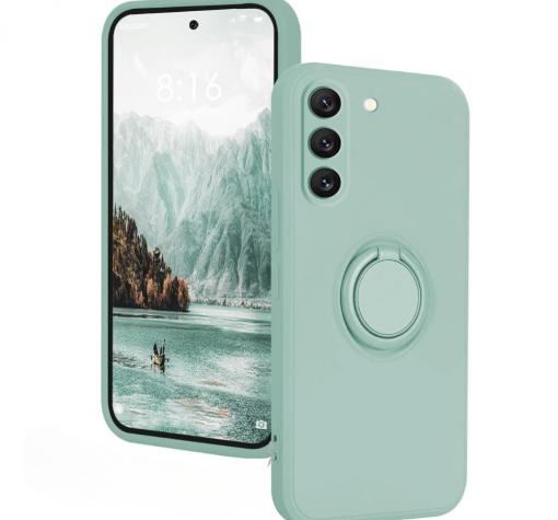 Силиконов твърд гръб TPU кейс / Case Magnetic Finger Ring Car Holder / за Samsung Galaxy A16 - мента