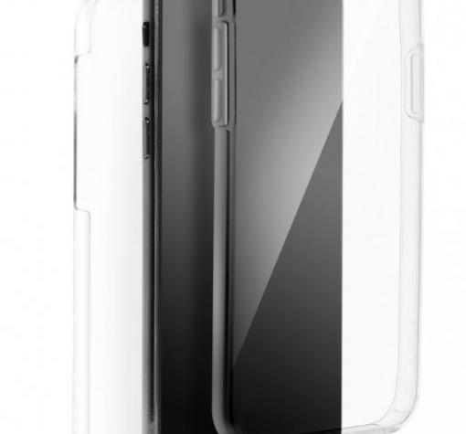 Tвърд гръб 360° със силиконова част за Samsung Galaxy A72 / A72 5G - прозрачен — снимка 2