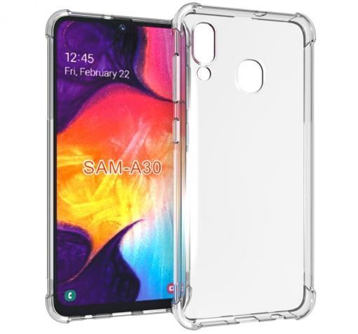 Удароустойчив силиконов калъф за Samsung Galaxy A30 - прозрачен