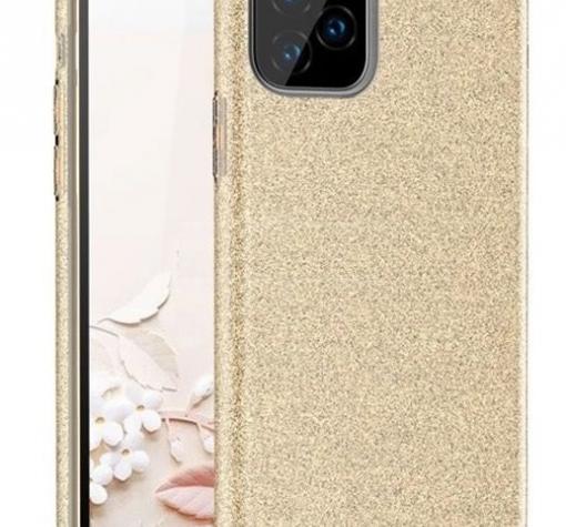 Силиконов калъф / гръб / TPU за Samsung Galaxy A31 - златист / брокат