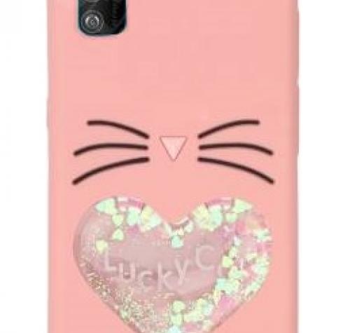 Силиконов калъф / гръб / TPU 3D за Samsung Galaxy A32 5G - Lucky Cat / розов