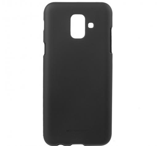 Луксозен силиконов калъф / гръб / TPU Mercury GOOSPERY Soft Jelly Case за Samsung Galaxy A6 2018 - черен