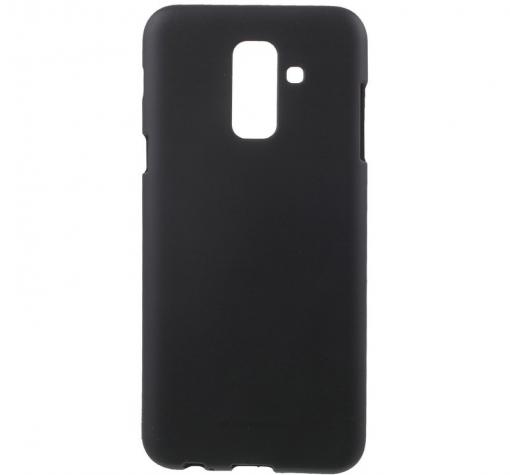 Луксозен силиконов калъф / гръб / TPU Mercury GOOSPERY Soft Jelly Case за Samsung Galaxy A6 Plus 2018 - черен