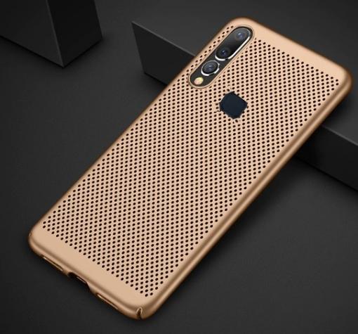 Луксозен твърд гръб за Samsung Galaxy A9 A920F 2018 - златист / Grid