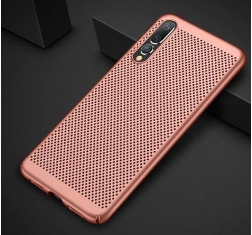 Луксозен твърд гръб за Samsung Galaxy A50 / A50S / A30S - Rose Gold / Grid