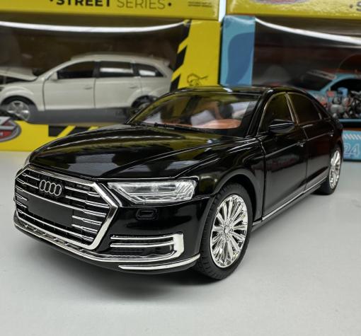 Метална кола с отварящи се врати светлини и звуци Audi A8 1:24 — снимка 4
