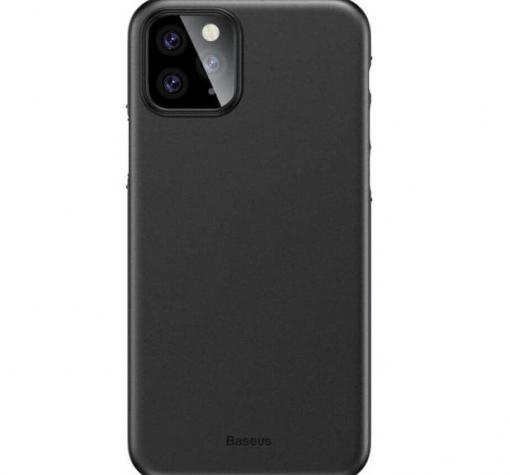Луксозен силиконов калъф / гръб / TPU Baseus Wing Case за Apple iPhone 11 6.1'' - черен / мат — снимка 2