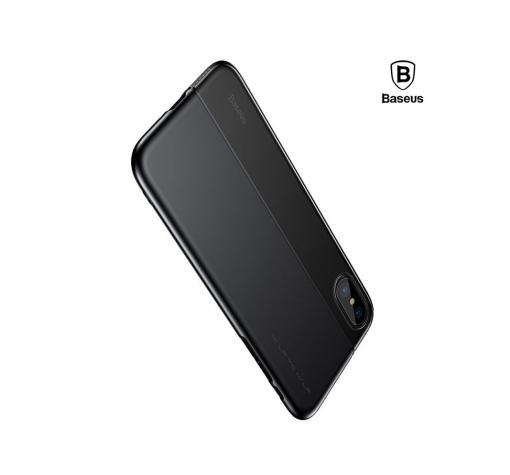 Оригинален твърд гръб Baseus Half to Half Case за Apple iPhone X - черен — снимка 2