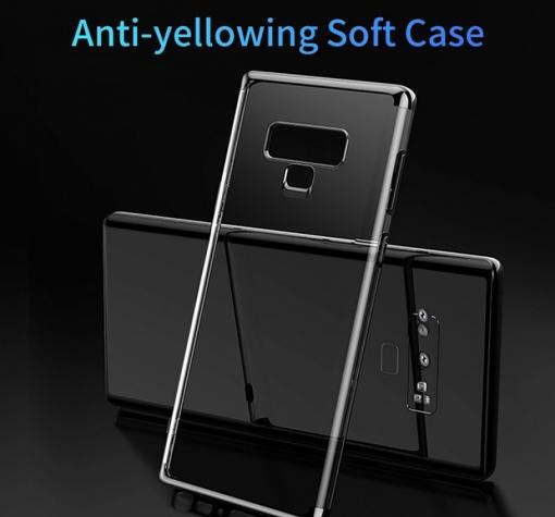 Луксозен силиконов калъф / гръб / TPU Fashion Case за Samsung Galaxy Note 9 - прозрачен / черен кант — снимка 2