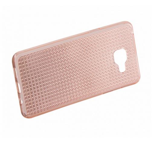 Луксозен силиконов калъф / гръб / TPU за Samsung Galaxy A3 2016 A310 - розов / мрежа